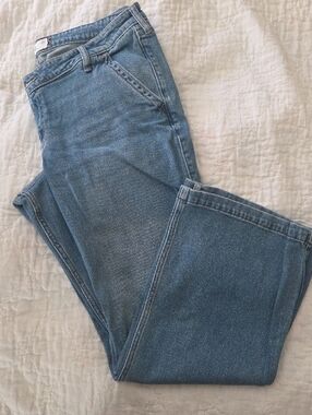 Hollister Women's Boot Cut Jeans in Medium Blue Denim